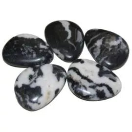 Black Zebra Thumb Stone