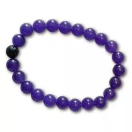 Amethyst Lava Bead Bracelet
