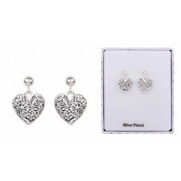 Tree of Life Heart Earrings