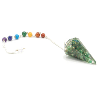 Chakra Power Green Aventurine Pendulum
