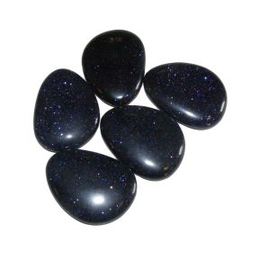 Blue Goldstone Thumb Stone