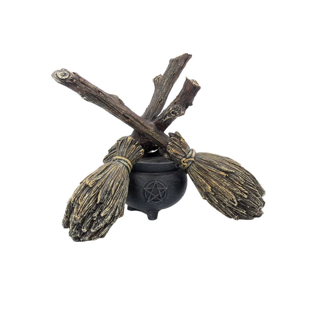 Broomstick Crystal Ball Holder