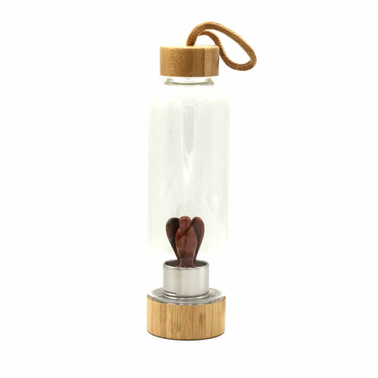 Red Jasper - Angel Glass Water Bottle