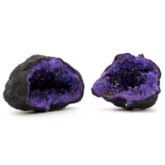 Whole Black and Deep Purple Coloured Geode
