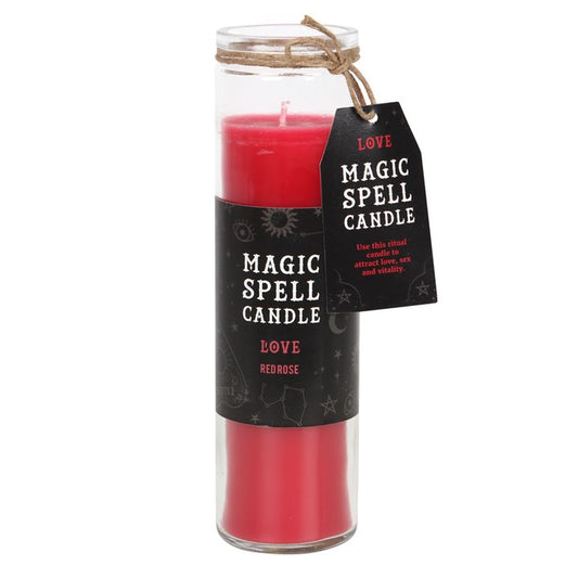 Red Rose Love Magic Spell Tube Candle