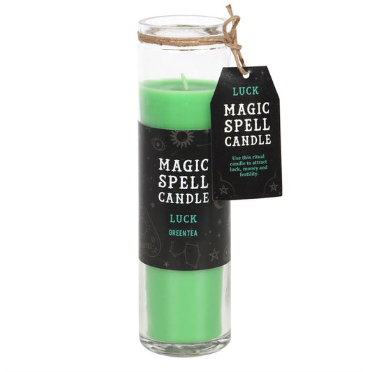 Green Tea Luck Magic Spell Tube Candle