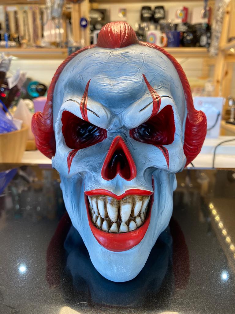 Play Time Skull Ornament Scary Horror Clown Head
