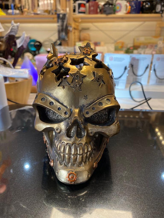 Bronze Steampunk Skull
