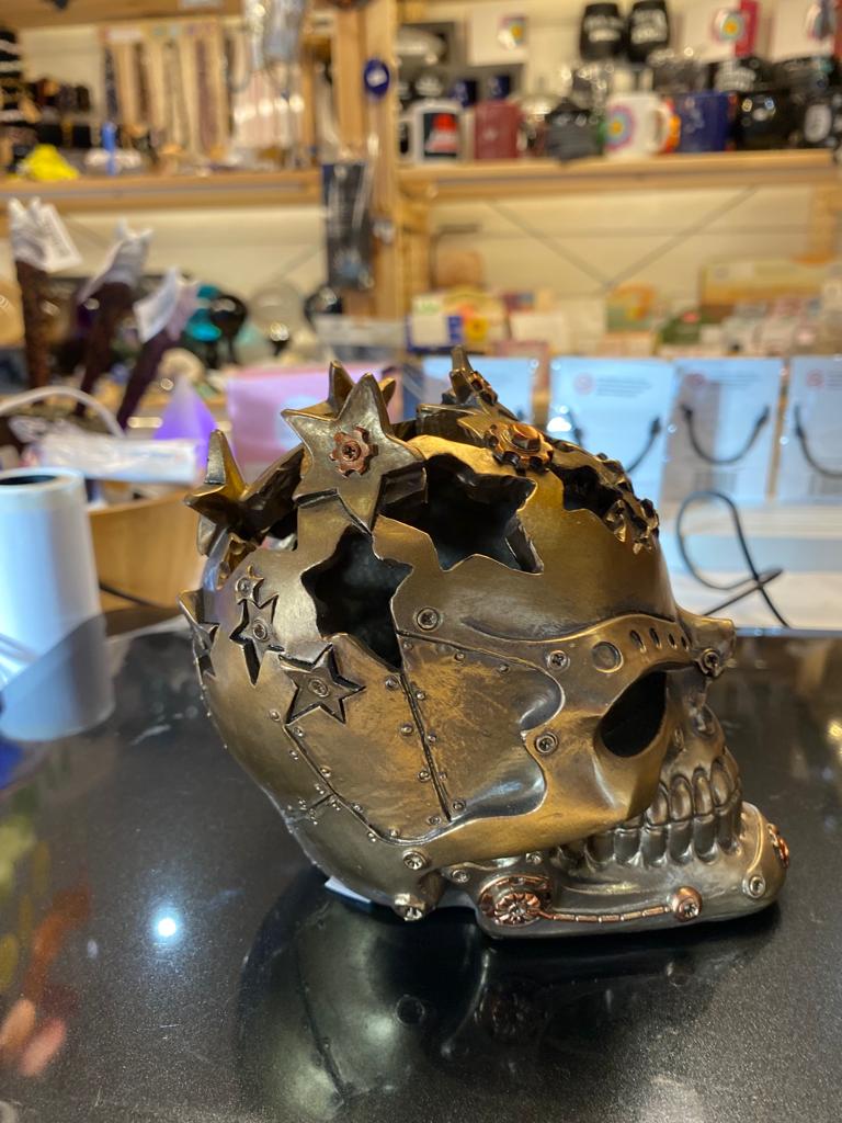 Bronze Steampunk Skull