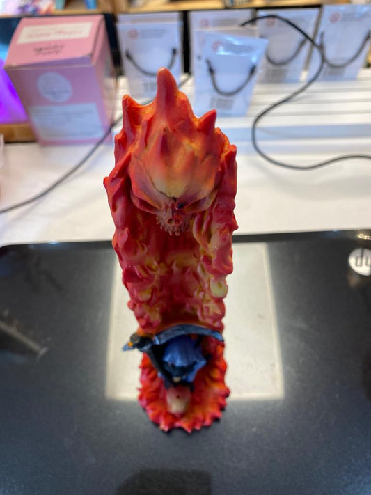 Hell  Puss Reaper Black Cat and Flames Incense Burner